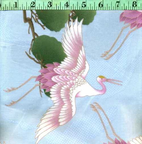 Alexander Henry - Rosey Cranes on Sky Blue